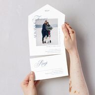 Eternal Love All-in-One Wedding Invitations Cruise Signature Light Both Recipient and Return Addresses