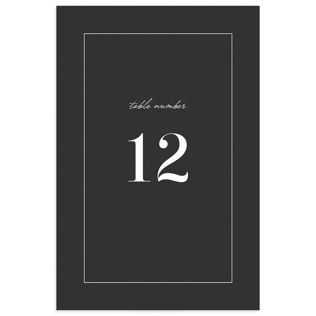 Classic Border Table Numbers