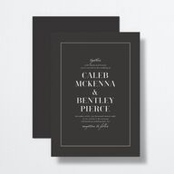 Classic Border Wedding Invitations Midnight Signature No