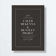 Classic Border Wedding Invitations Midnight Signature No