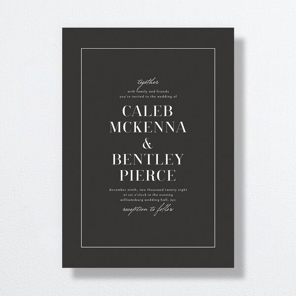 Classic Border Wedding Invitations Midnight Signature No