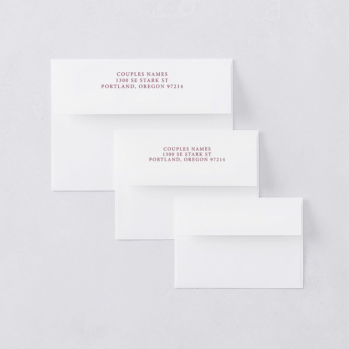 Vintage Love Doves Rehearsal Dinner Invitation Envelopes Shell Pink White Both Recipient and Return Addresses Signature