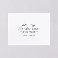 Crystal Forest All-in-One Wedding Invitations Hunter Green Signature Light Both Recipient and Return Addresses No