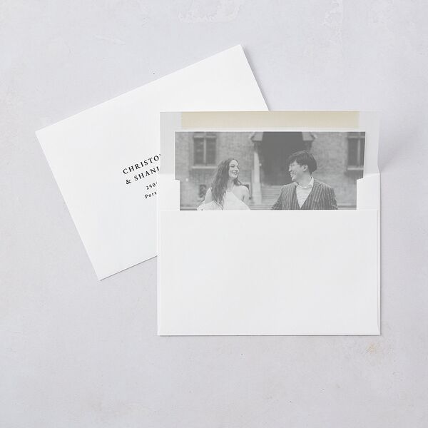 Modern Classic Picture Portrait Envelope Liners Pure White Standard