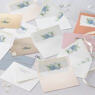 Elegant Hydrangea Save The Date Cards Dusty Blue Signature smooth Blank No Standard