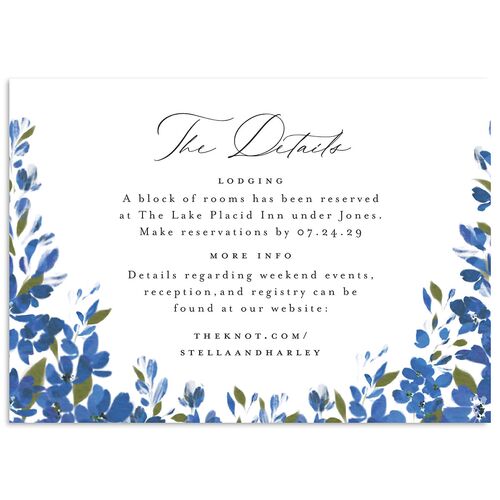Delphinium Crest Wedding Enclosure Cards Sea Blue Signature Standard