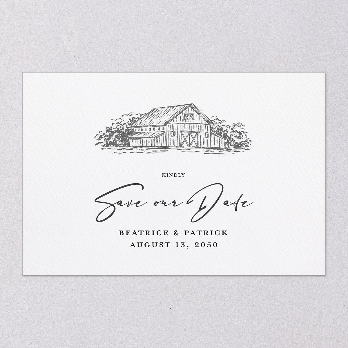Romantic Setting Save The Date Postcards — view 3