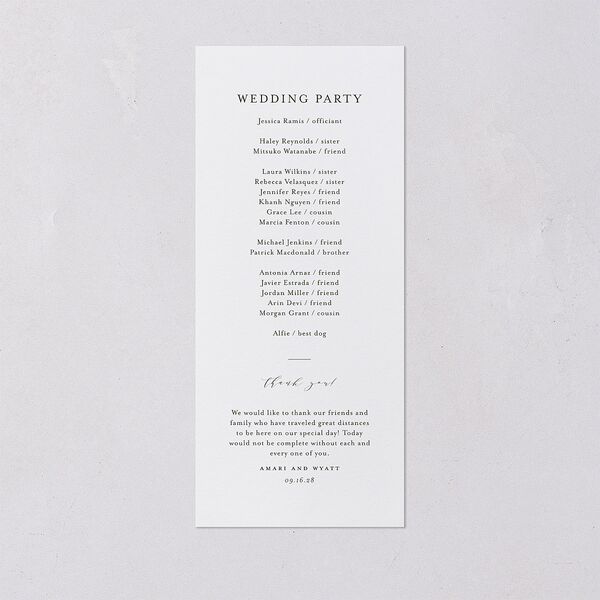 Rustic Branch Frame Wedding Programs Pure White Signature