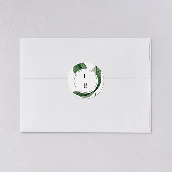 Botanical Lemon Wedding Stickers Buttercup Circle