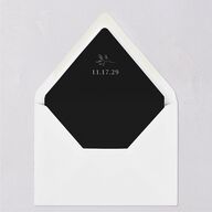 Elegant Botanical Initials  Euro Envelope Liners Pure White Luxe