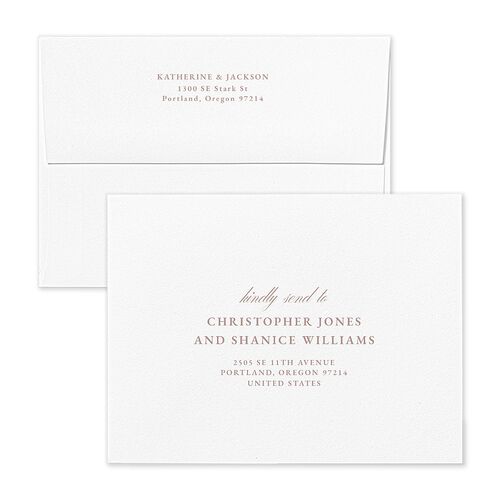 Monogram Branch Gallery Save the Date Magnet Envelopes Blossom Blue Both Recipient and Return Addresses Signature Standard