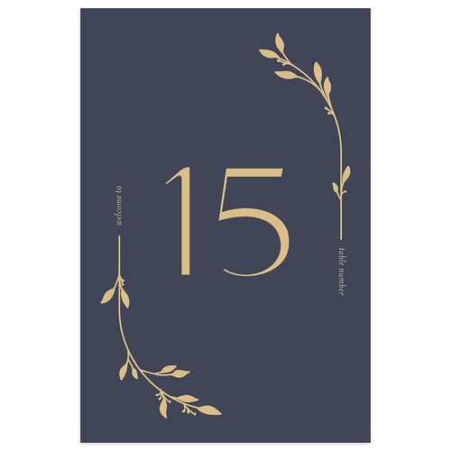 Gilded Sprigs Table Numbers Moody Blue Signature