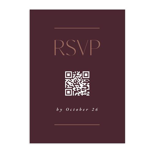 Windows QR Code RSVP Cards Burgundy Signature Standard