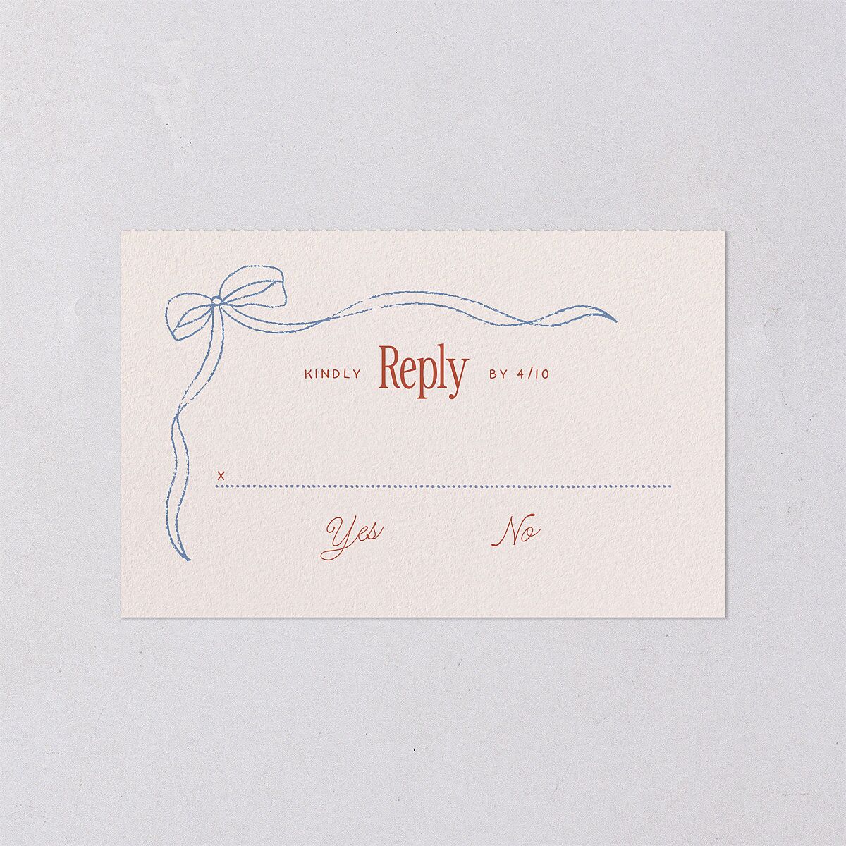 Modern Delicate Bows All-in-One Wedding Invitations Jewel Red Signature Light Both Recipient and Return Addresses No