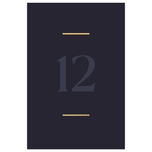 Gilded Bold Table Numbers Gold Navy Signature
