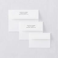 Eucalyptus Frame Foil Save The Date Card Envelopes White Standard Pure White Both Recipient and Return Addresses Signature