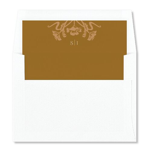 Gilded Nouveau Envelope Liners Saddle Standard