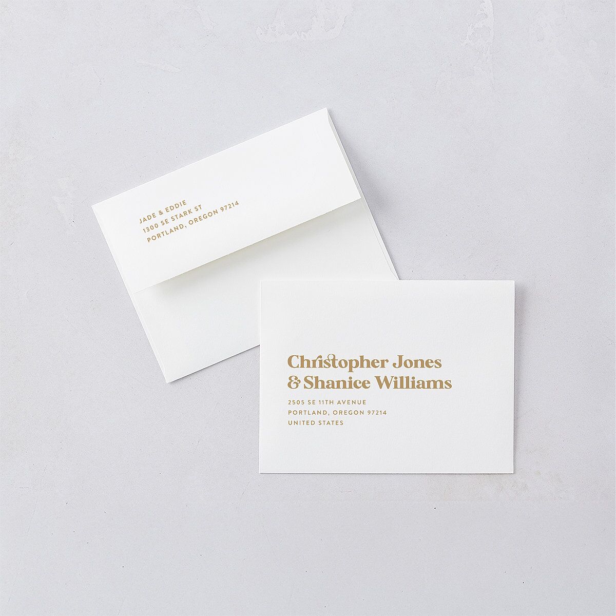 Music Lovers Save the Date Petite Cards Tan Signature smooth Blank No Standard