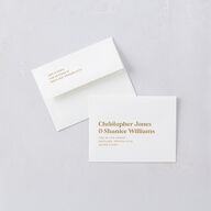 Music Lovers Save the Date Petite Cards Tan Signature smooth Blank No Standard