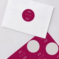 Hacienda Elegante Wedding Stickers Raspberry Circle