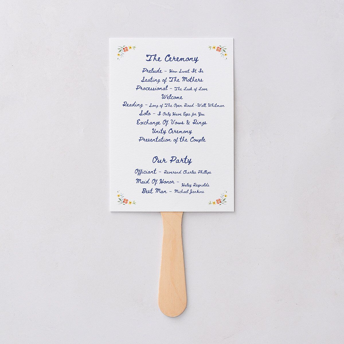 Countryside Crest Fan Programs Royal Blue Signature Standard