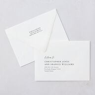Captured Love Engagement Party Wedding Invitation Euro Envelopes White Pure White Both Recipient and Return Addresses Luxe Signature