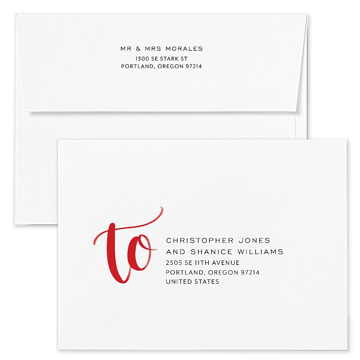 Painted Merry Holiday Card Envelopes