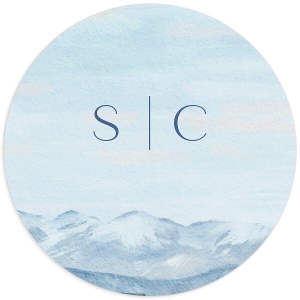 Scenic Denver Colorado Wedding Stickers