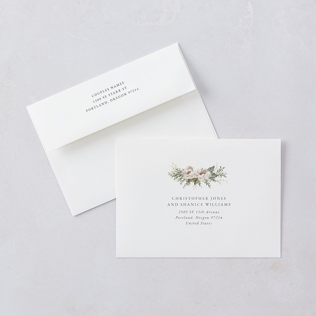 Greenery Laurel Save The Date Cards — view 7