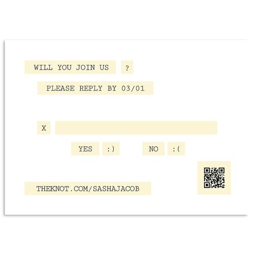 Editorial Label Maker Wedding Response Cards Daffodil Signature Standard