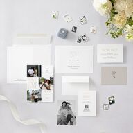 Windows Save The Date Cards Gold Pure White Signature smooth Blank No Standard