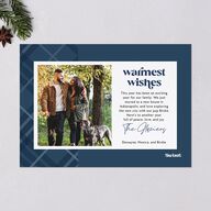 Happy Holiday Holiday Cards Moody Blue Signature Blank Landscape Standard