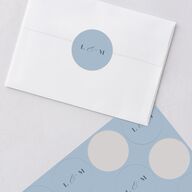 Rustic Greenery Wedding Stickers Cornflower Circle