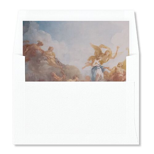 Antique Botanical Garland Envelope Liners Champagne Standard