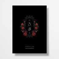 Gothic Date Save the Date Cards Garnet Signature smooth No