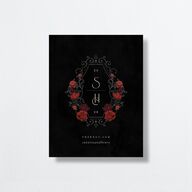 Gothic Date Save the Date Petite Cards Garnet Signature smooth No