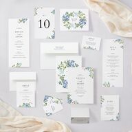 Minimal Floral Wedding Invitations Ocean Signature Blank No Standard