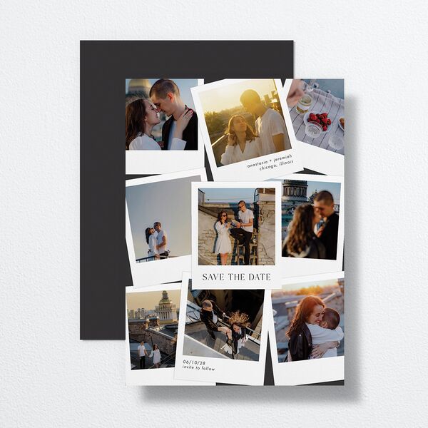 Photo Splash Save the Date Cards Midnight Signature smooth No