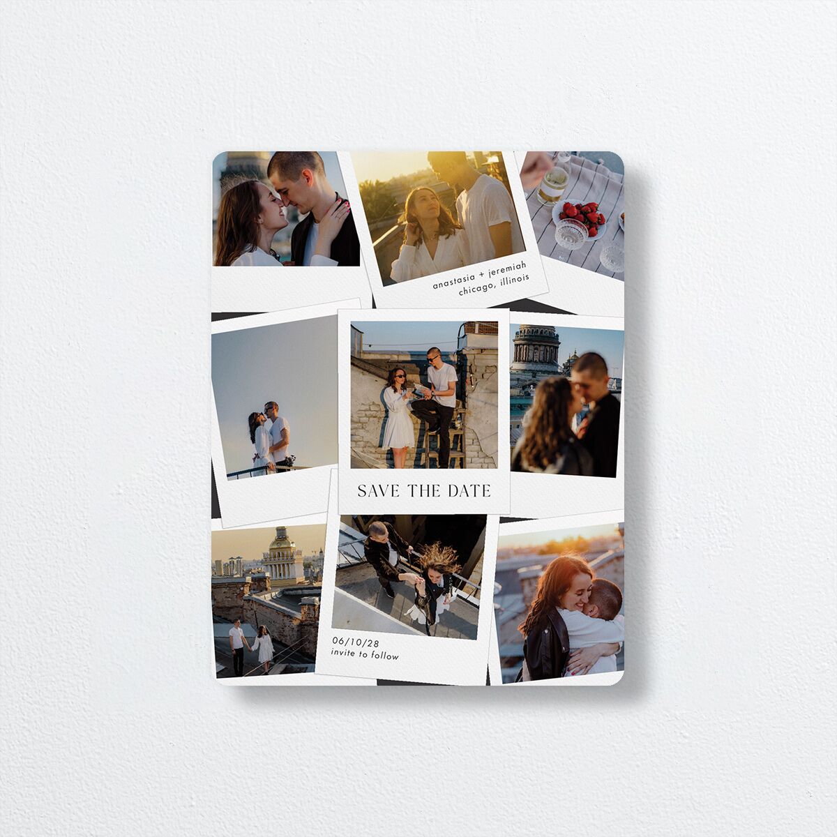 Photo Splash Save The Date Magnets Midnight Magnet Paper