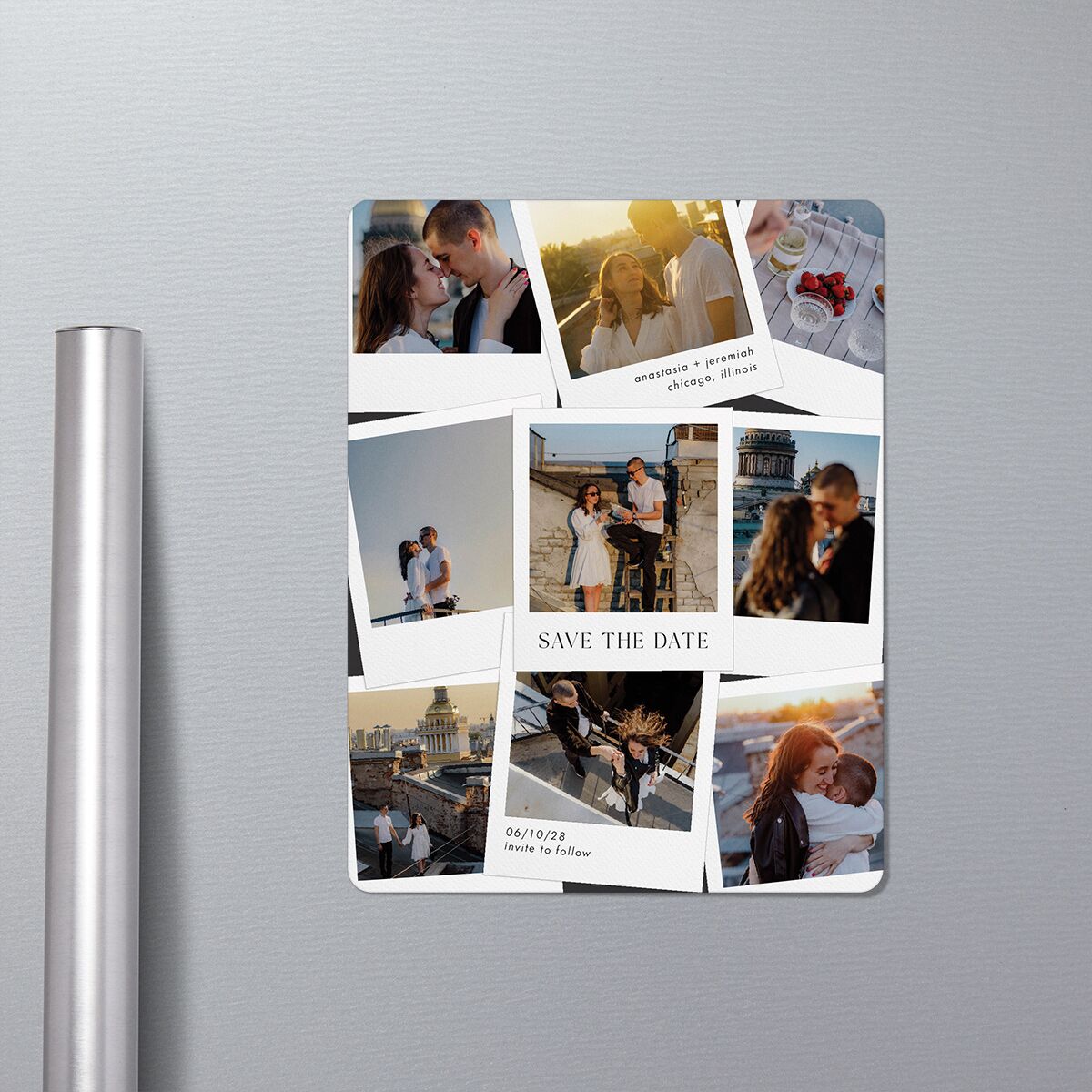 Photo Splash Save The Date Magnets Midnight Magnet Paper
