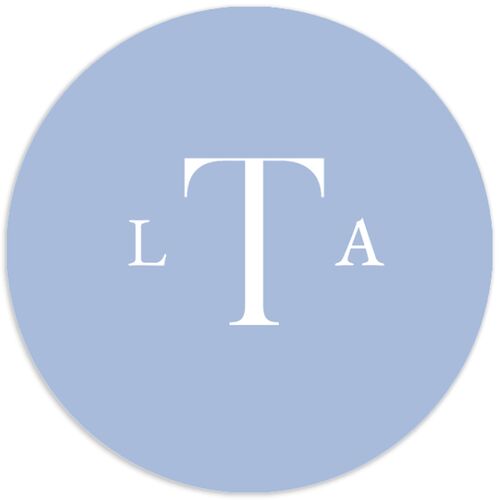 Coastal Oysters and Anchors Wedding Stickers Sea Blue Circle