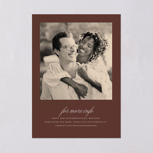 Vintage Oval Monogram Wedding Invitations Merlot Signature Blank No Standard