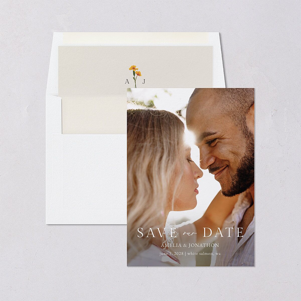 Wild Daisies Save the Date Cards — view 4