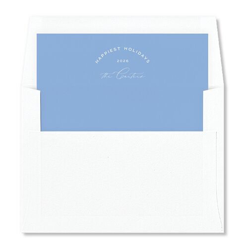 Whimsical Drawn Holiday Lights Envelope Liners Sapphire Standard