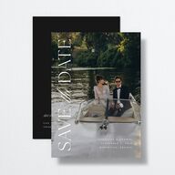 Classic Capture Save the Date Cards Midnight Signature smooth No