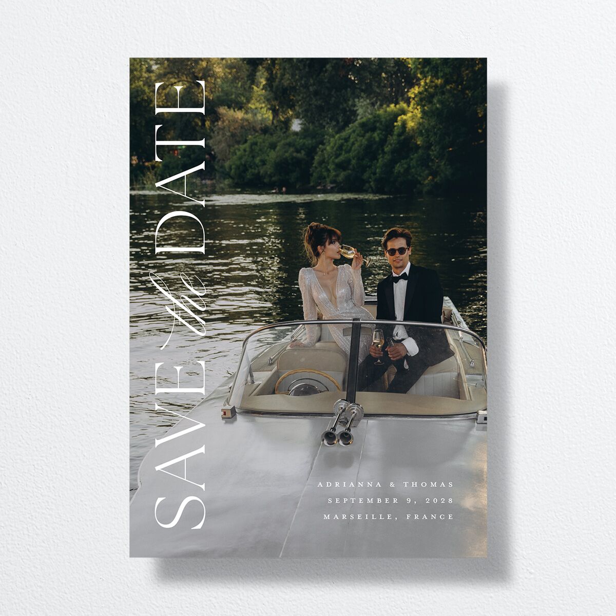 Classic Capture Save the Date Cards Midnight Signature smooth No