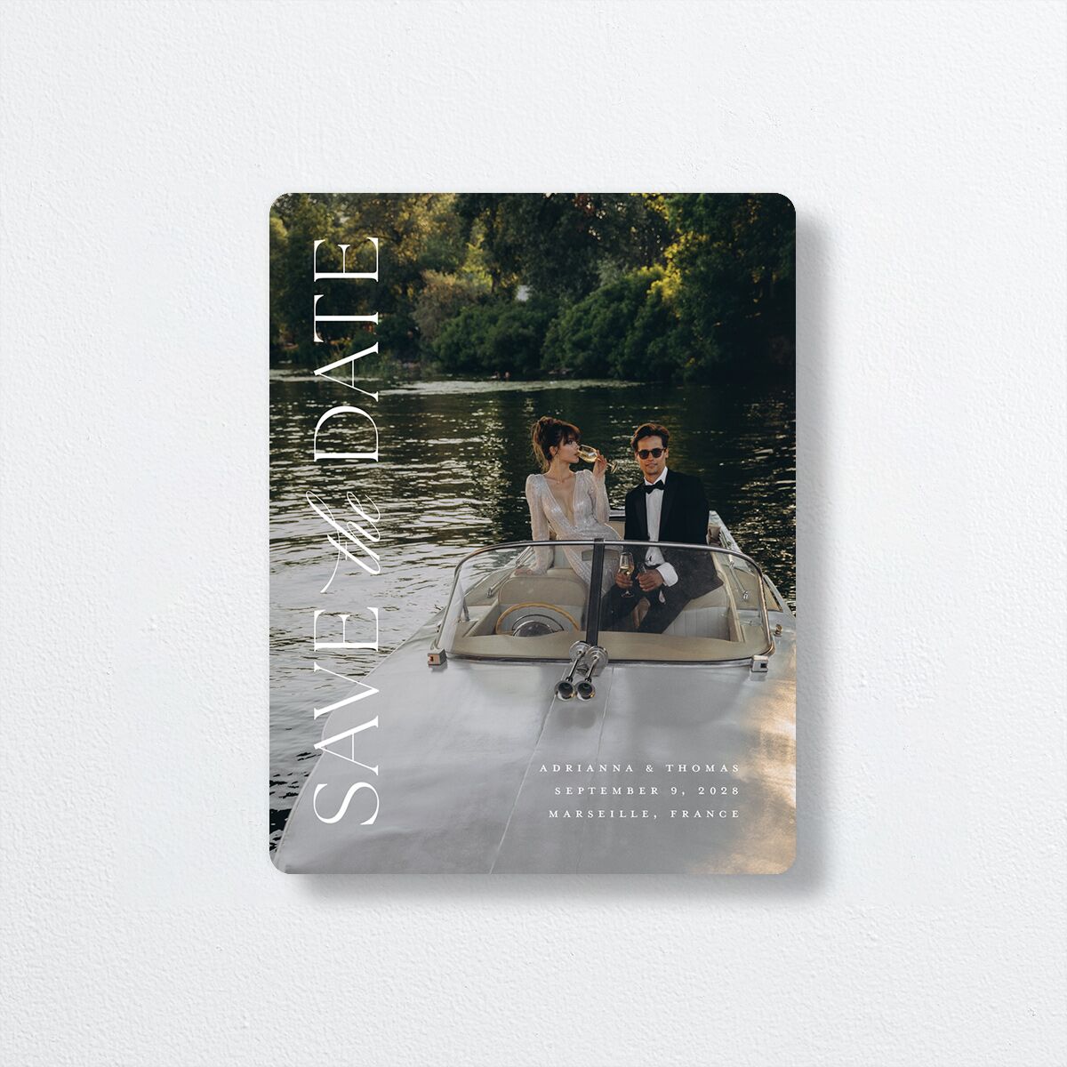 Classic Capture Save The Date Magnets Midnight Magnet Paper