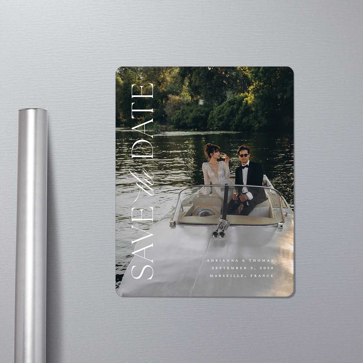 Classic Capture Save The Date Magnets Midnight Magnet Paper