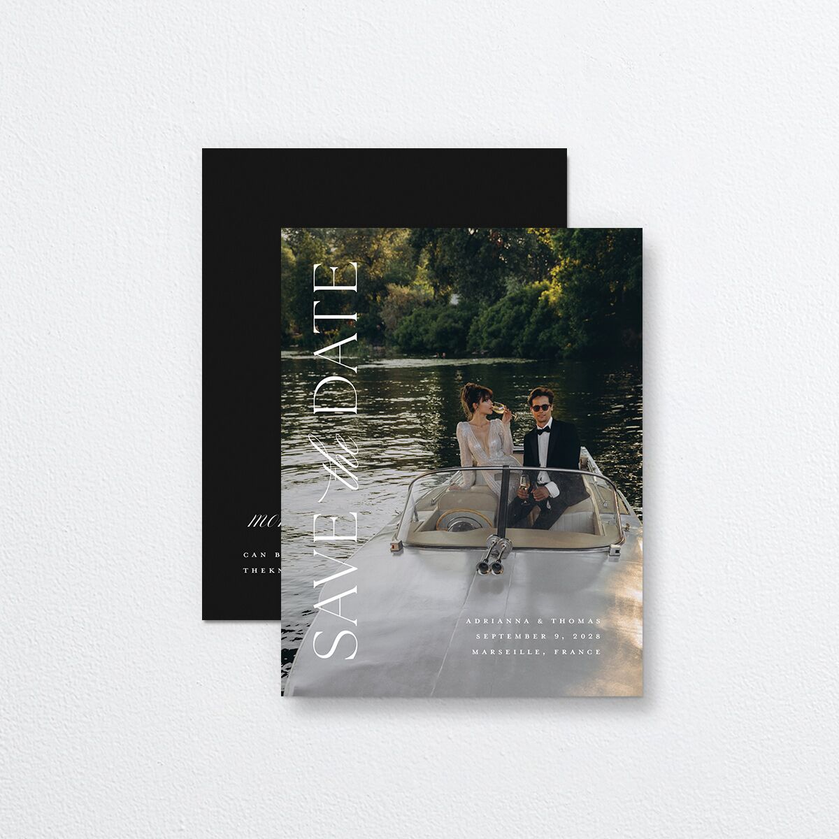 Classic Capture Save the Date Petite Cards Midnight Signature smooth No