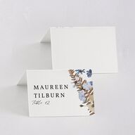 Pressed Flowers Place Cards Regency Blue Signature